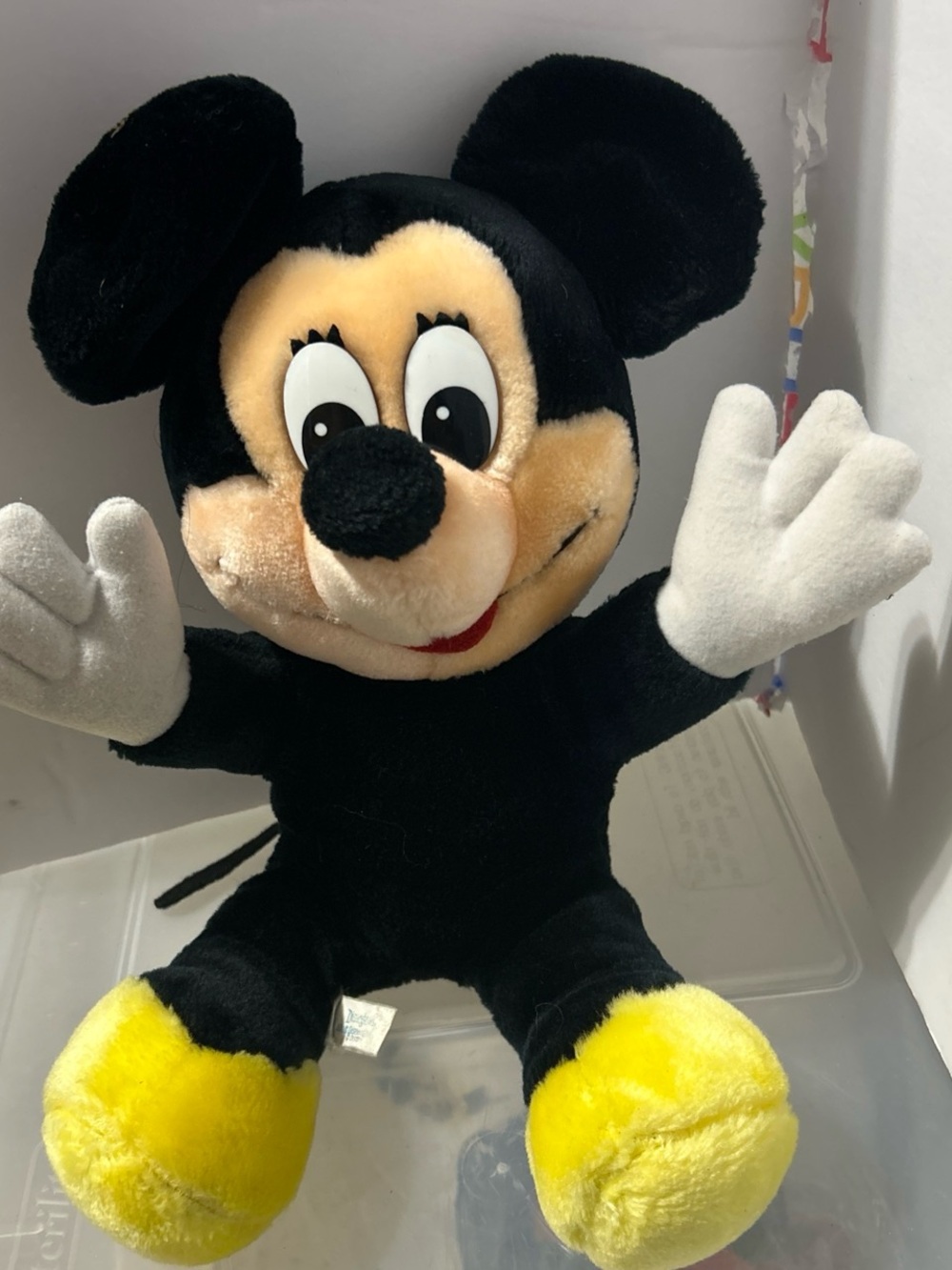 Disney Black and Yellow Plush Mouse Toy